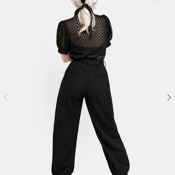 Disturbia Dianne Embroidered Ballon Trousers - Black - Picture 2 of 9